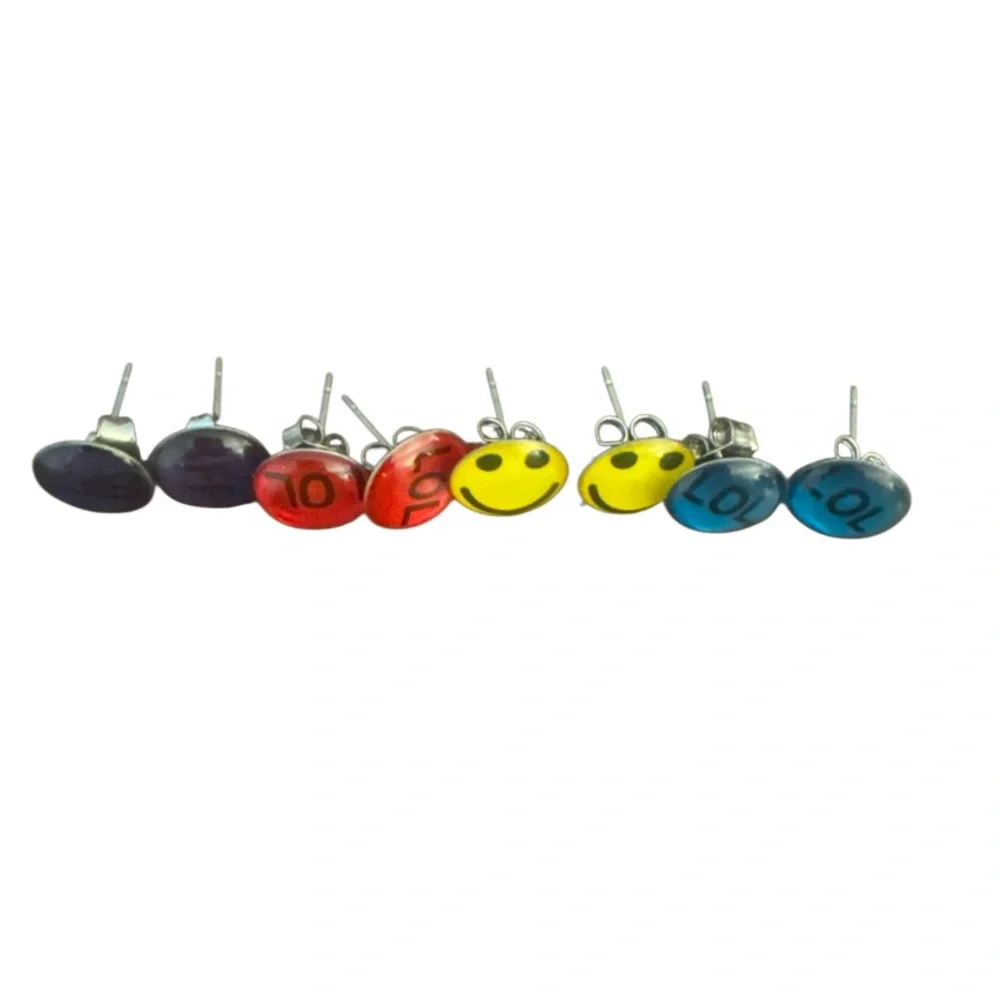 Colorful Emoji Girls Earrings